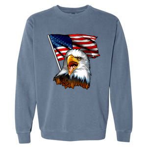 American Patriotic Eagle Flag Garment-Dyed Sweatshirt