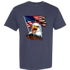 American Patriotic Eagle Flag Garment-Dyed Heavyweight T-Shirt