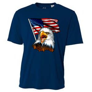 American Patriotic Eagle Flag Cooling Performance Crew T-Shirt