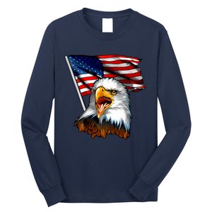 American Patriotic Eagle Flag Long Sleeve Shirt