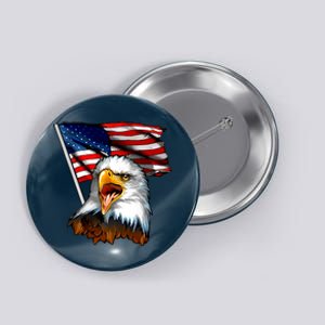 American Patriotic Eagle Flag Button