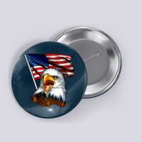 American Patriotic Eagle Flag Button