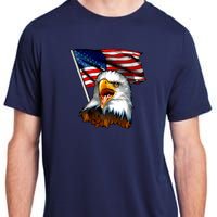 American Patriotic Eagle Flag Adult ChromaSoft Performance T-Shirt