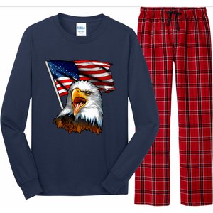 American Patriotic Eagle Flag Long Sleeve Pajama Set