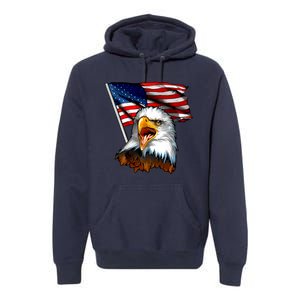 American Patriotic Eagle Flag Premium Hoodie