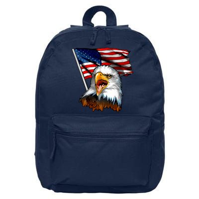 American Patriotic Eagle Flag 16 in Basic Backpack