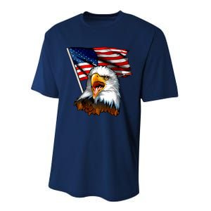 American Patriotic Eagle Flag Performance Sprint T-Shirt