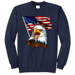 American Patriotic Eagle Flag Tall Sweatshirt