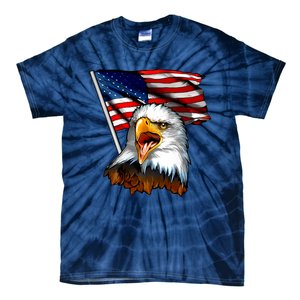 American Patriotic Eagle Flag Tie-Dye T-Shirt