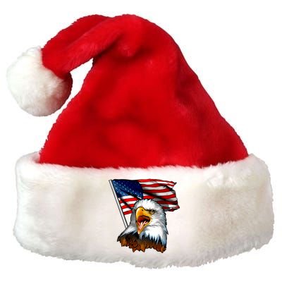 American Patriotic Eagle Flag Premium Christmas Santa Hat