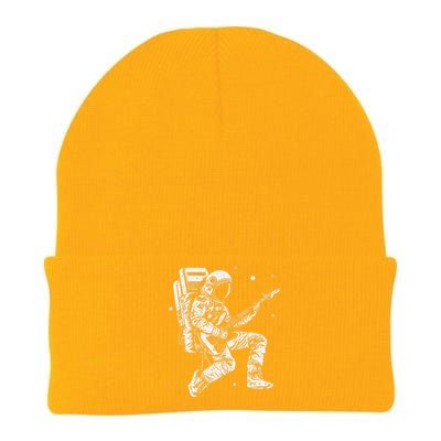 Astronaut playing electric guitar in space Astronaut Art Knit Cap Winter Beanie