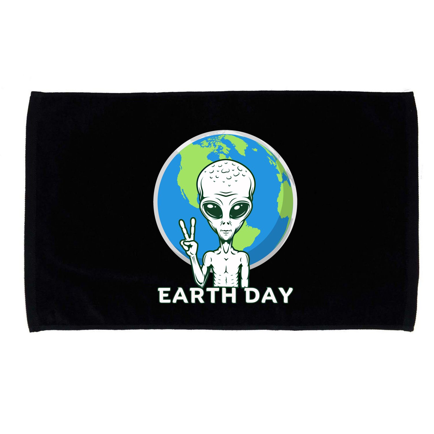 Alien Planet Earth Day April 22 Earth Day Cute Gift Microfiber Hand Towel