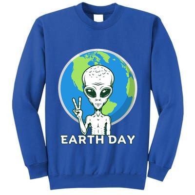 Alien Planet Earth Day April 22 Earth Day Cute Gift Tall Sweatshirt