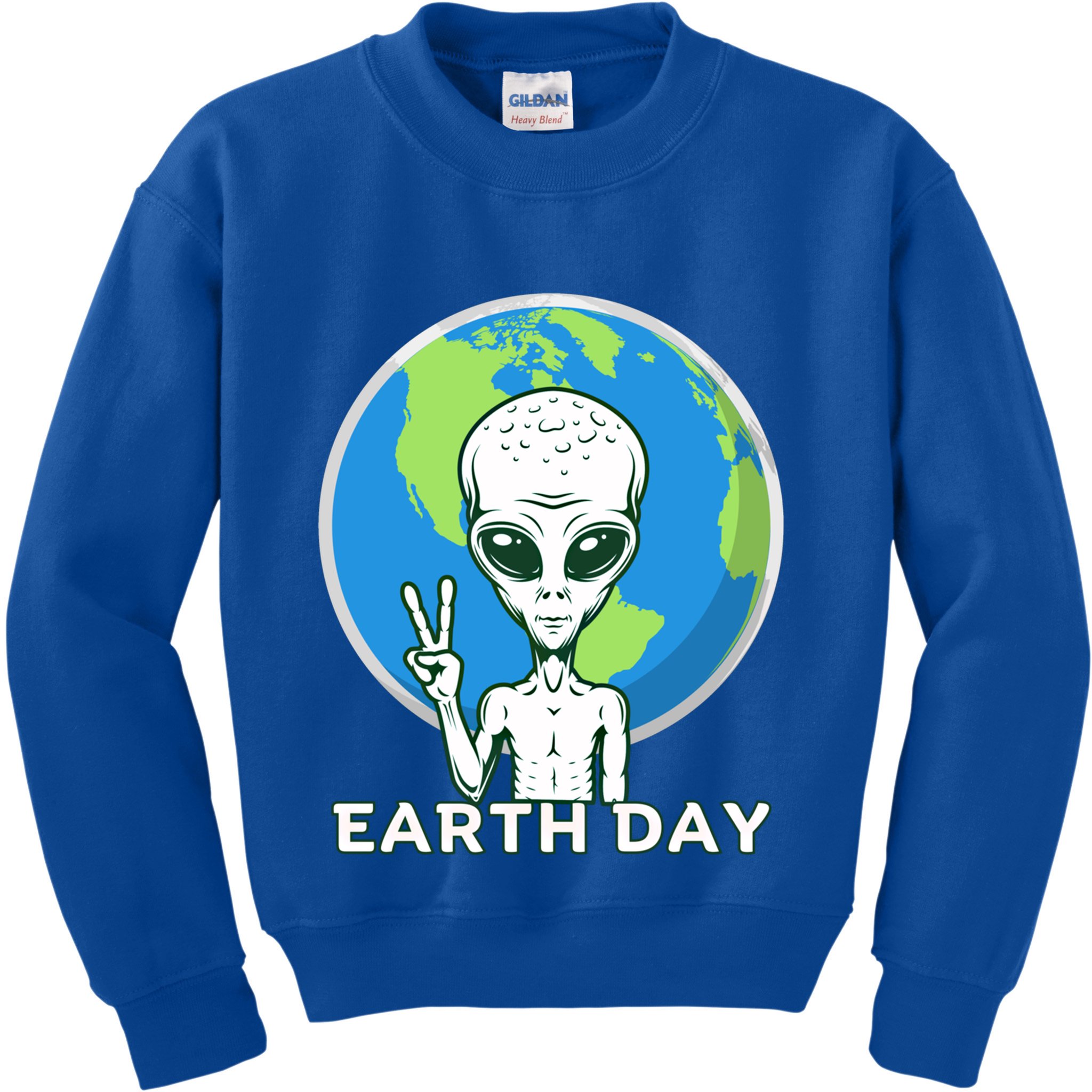 Alien Planet Earth Day April 22 Earth Day Cute Gift Kids Sweatshirt