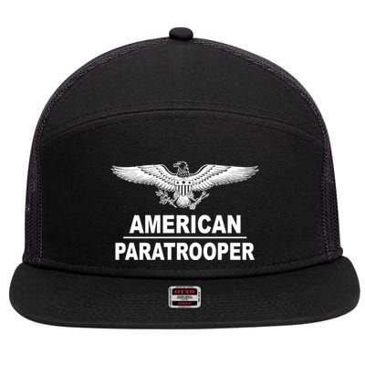 American Paratrooper Eagle 7 Panel Mesh Trucker Snapback Hat