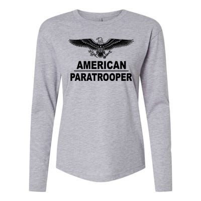 American Paratrooper Eagle Womens Cotton Relaxed Long Sleeve T-Shirt