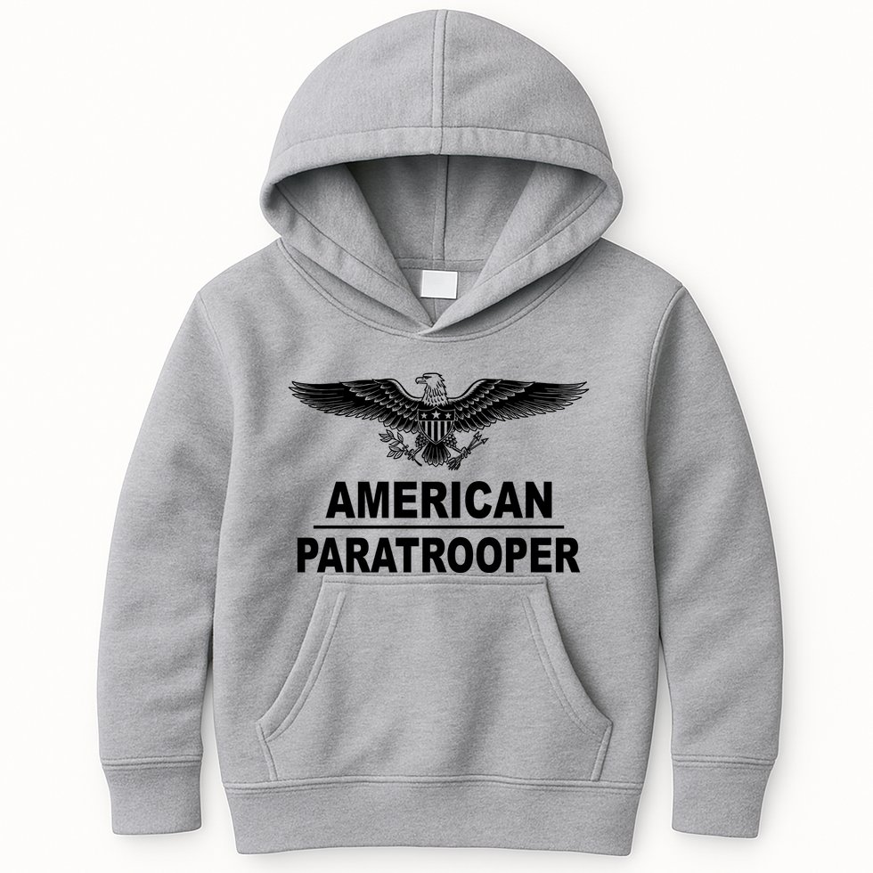 American Paratrooper Eagle Kids Hoodie