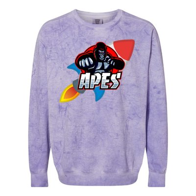 Apes To The Moon Colorblast Crewneck Sweatshirt