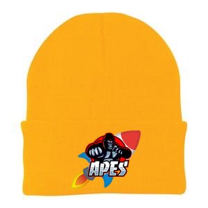 Apes To The Moon Knit Cap Winter Beanie