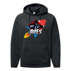 Apes To The Moon Performance Fleece Hoodie