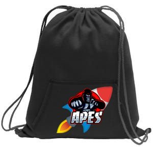 Apes To The Moon Sweatshirt Cinch Pack Bag