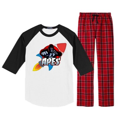 Apes To The Moon Raglan Sleeve Pajama Set