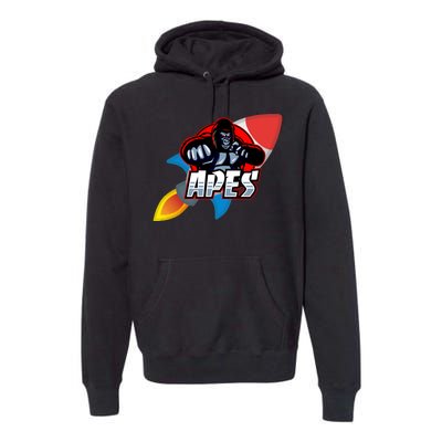 Apes To The Moon Premium Hoodie