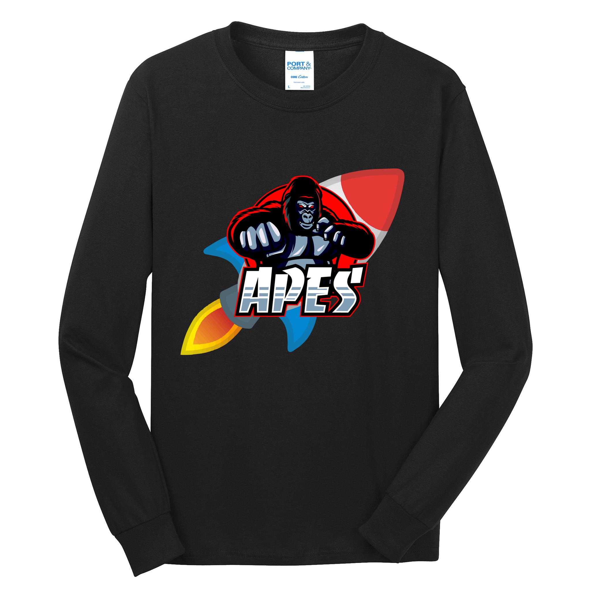 Apes To The Moon Tall Long Sleeve T-Shirt