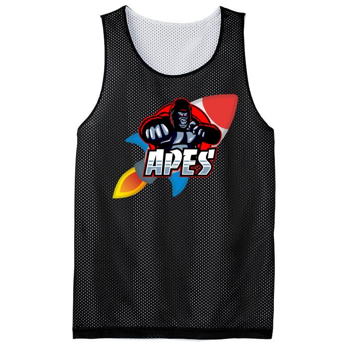 Apes To The Moon Mesh Reversible Basketball Jersey Tank