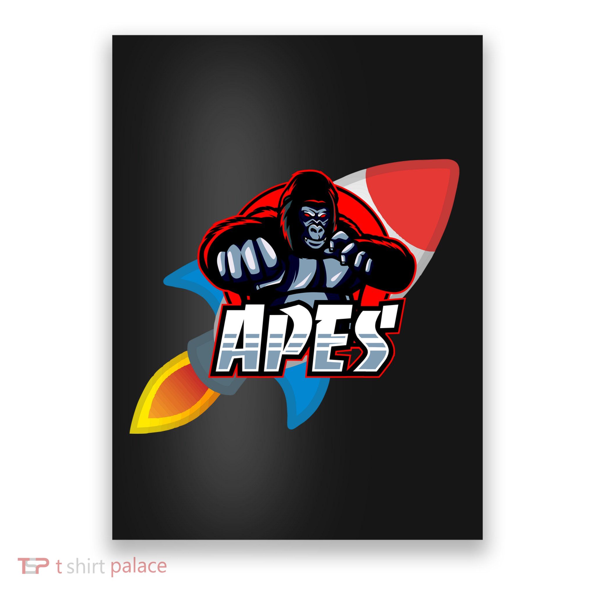 Apes To The Moon Poster