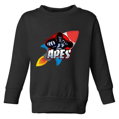 Apes To The Moon Toddler Sweatshirt