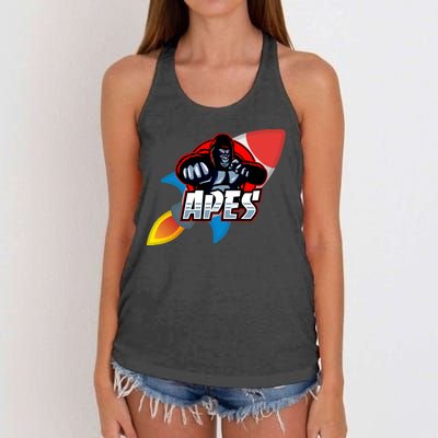 Apes To The Moon Women's Knotted Racerback Tank