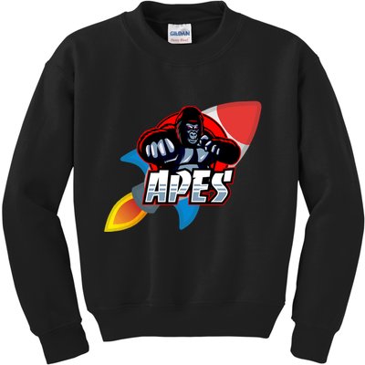 Apes To The Moon Kids Sweatshirt