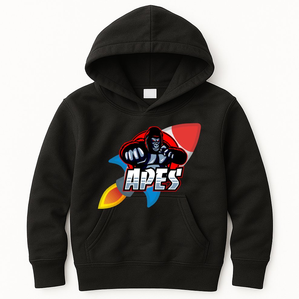 Apes To The Moon Kids Hoodie
