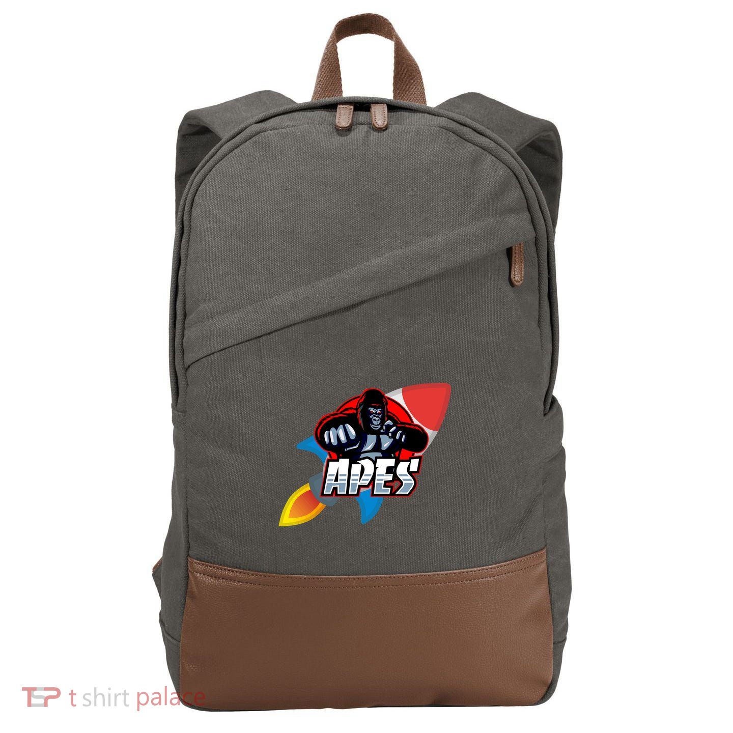Apes To The Moon Cotton Canvas Backpack