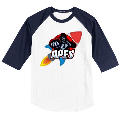 Apes To The Moon Baseball Sleeve Shirt