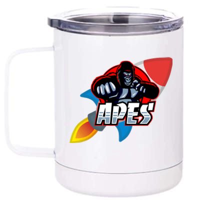 Apes To The Moon 12 oz Stainless Steel Tumbler Cup