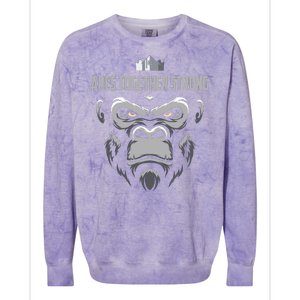 Apes Together Strong Gorilla HODL Stocks Colorblast Crewneck Sweatshirt