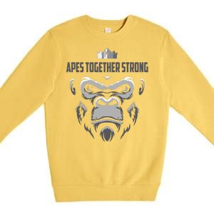 Apes Together Strong Gorilla HODL Stocks Premium Crewneck Sweatshirt