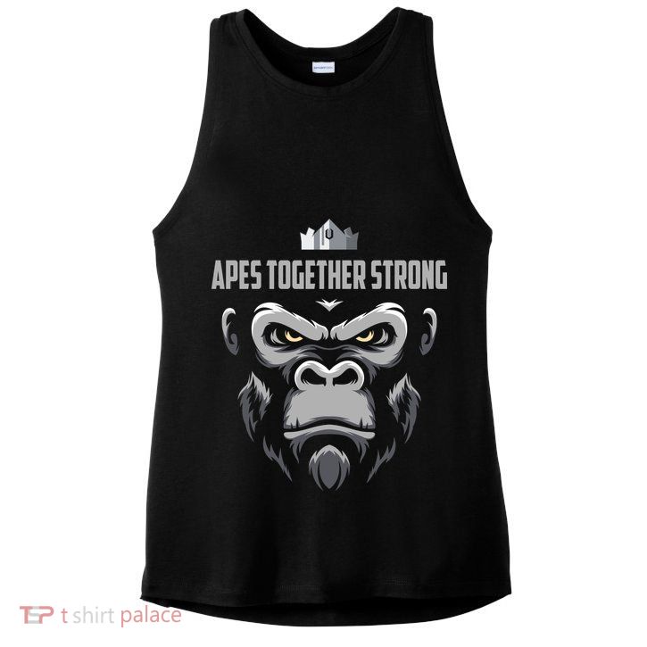 Apes Together Strong Gorilla HODL Stocks Ladies PosiCharge Tri-Blend Wicking Tank