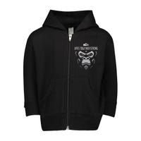 Apes Together Strong Gorilla HODL Stocks Toddler Zip Fleece Hoodie