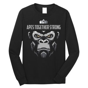 Apes Together Strong Gorilla HODL Stocks Long Sleeve Shirt