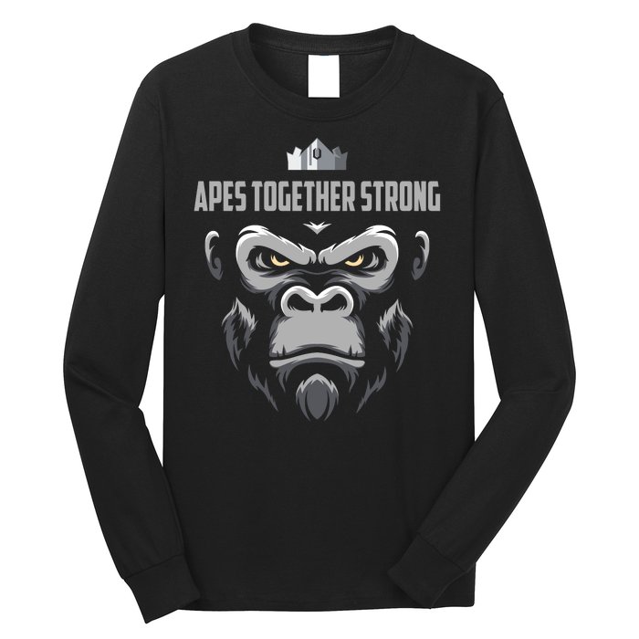 Apes Together Strong Gorilla HODL Stocks Long Sleeve Shirt