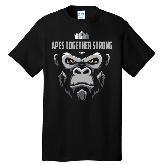 Apes Together Strong Gorilla HODL Stocks Tall T-Shirt