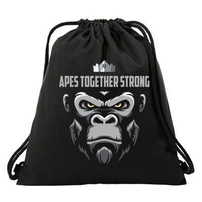 Apes Together Strong Gorilla HODL Stocks Drawstring Bag