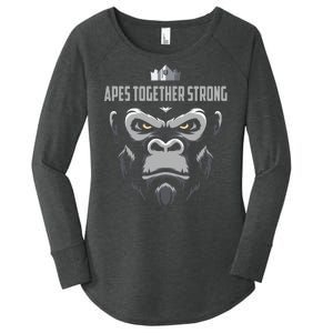 Apes Together Strong Gorilla HODL Stocks Women's Perfect Tri Tunic Long Sleeve Shirt