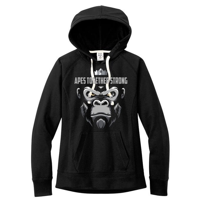 Apes Together Strong Gorilla HODL Stocks Women's Fleece Hoodie