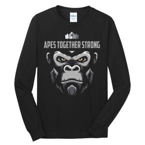 Apes Together Strong Gorilla HODL Stocks Tall Long Sleeve T-Shirt