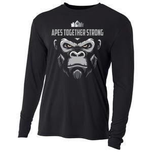 Apes Together Strong Gorilla HODL Stocks Cooling Performance Long Sleeve Crew