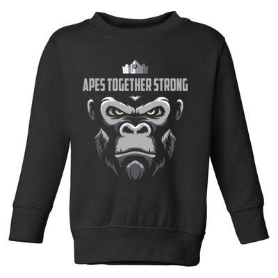 Apes Together Strong Gorilla HODL Stocks Toddler Sweatshirt